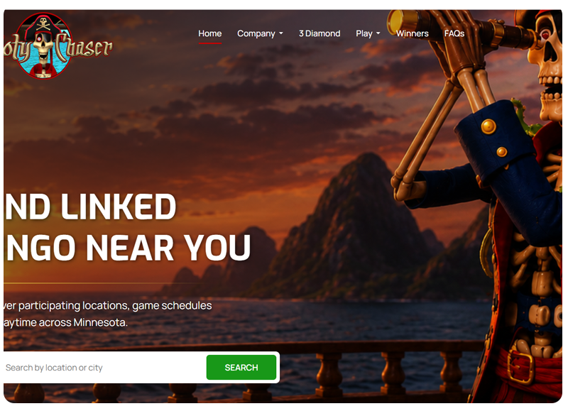 Booty Chaser Bingo Website Image