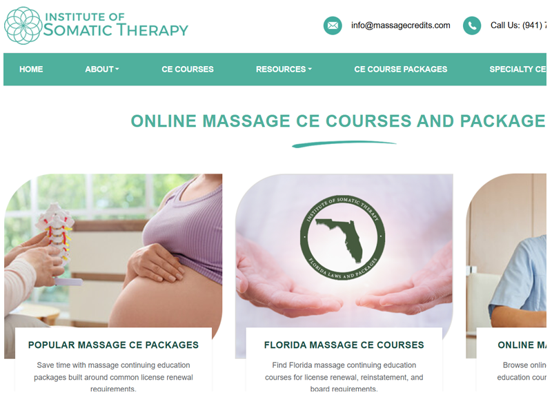 Massage Credits Website Image