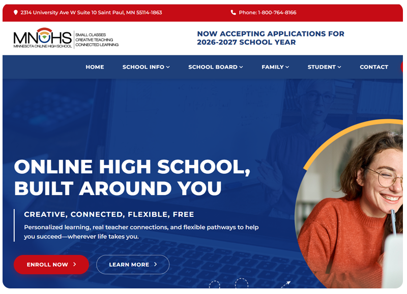 Minnesota Online High School Website Image