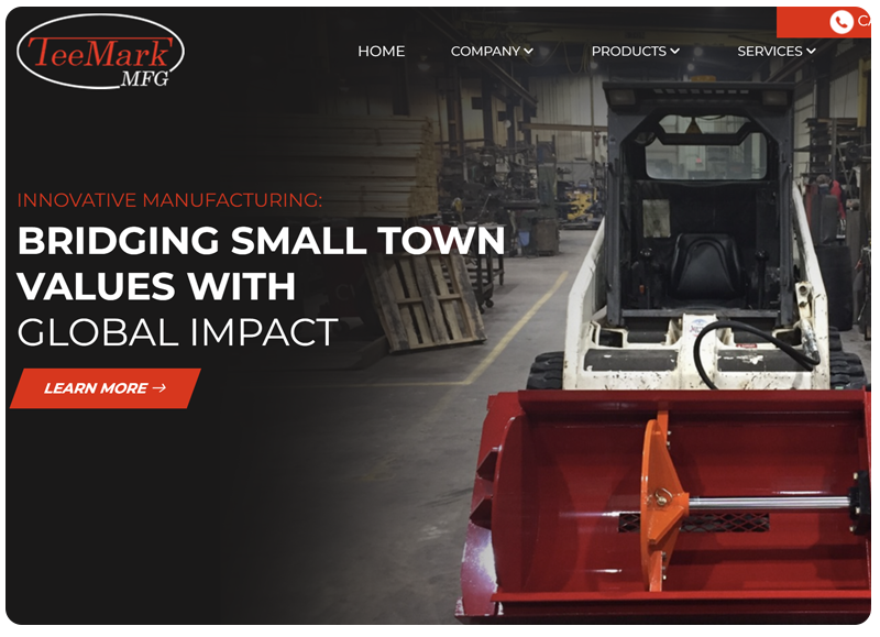 Teemark Manufacturing Website Image